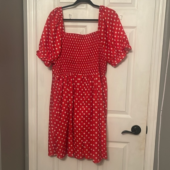 Red polka dot dress - Picture 2 of 3
